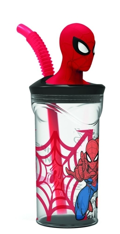 Vaso infantil para niños spiderman incluye sorbete