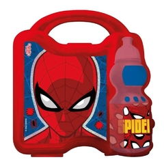 Lunchera escolar de plástico trae botella cresko Spiderman