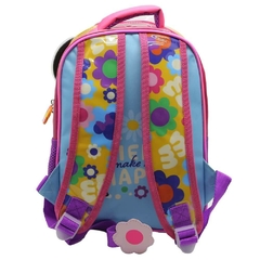 Mochila escolar Minnie Mouse flower power - comprar online