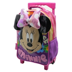 Mochila escolar Minnie Mouse flower power con carro - Cresko