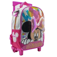 Mochila escolar Minnie Mouse disney moño con relieve carro en internet