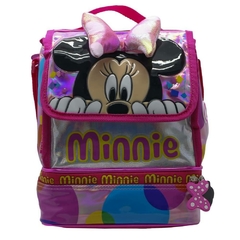 Lunchera escolar Minnie Mouse moño con relieve disney