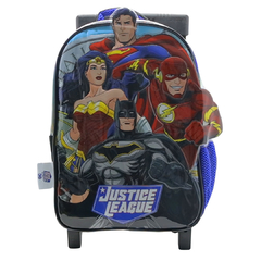 Mochila liga de la justicia DC cresko super heroes con carro