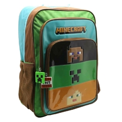 Mochila Escolar Minecraft creeper y amigos en internet