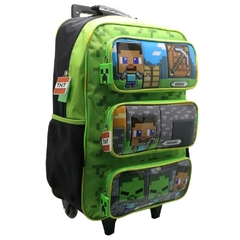 Mochila Escolar Minecraft misión personajes con carro en internet