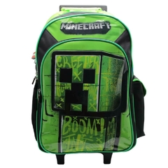 Mochila Escolar Minecraft creeper tnt gamer con carro