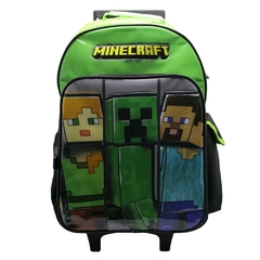 Mochila Escolar Minecraft personajes gamer con carro