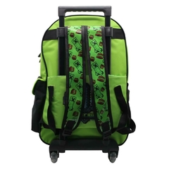 Mochila Escolar Minecraft personajes gamer con carro - comprar online