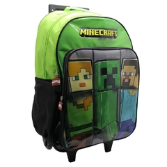 Mochila Escolar Minecraft personajes gamer con carro en internet