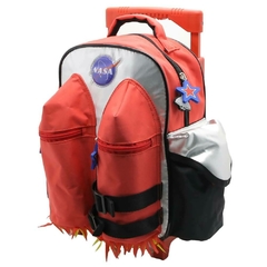 Mochila Escolar NASA cohete estrella con carro - Cresko