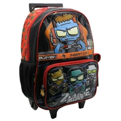 Mochila Escolar Zombie Infection gamer score con carro en internet