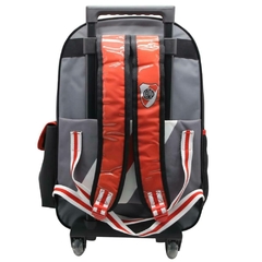 Mochila escolar River Plate escudo monumental con carro - comprar online