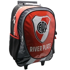 Mochila escolar River Plate escudo monumental con carro en internet