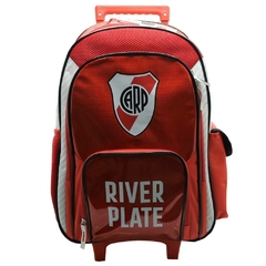 Mochila escolar River Plate futbol hay equipo con carro