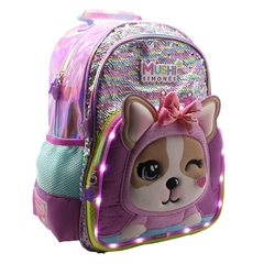 Mochila escolar Simones Mushi sparkle con luz en internet