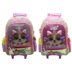 Mochila Escolar Simones Mushi unicornio con carro