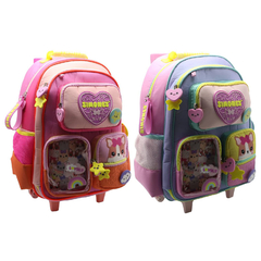 Mochila escolar Simones Mushi heart con carro en internet