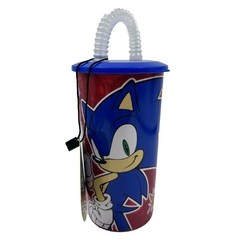 Vaso infantil con tapa y sorbete Sonic