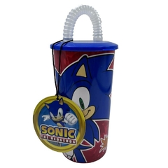 Vaso infantil con tapa y sorbete Sonic - Cresko