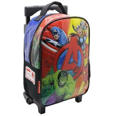 Mochila Escolar Avengers Marvel thor hulk ironman con carro en internet