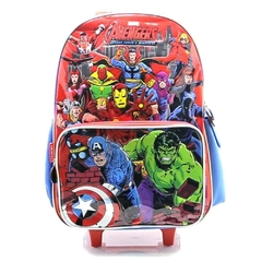 Mochila Escolar Avengers Marvel personajes comic con carro