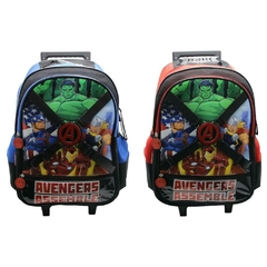Mochila Escolar Avengers Marvel hulk poder con carro