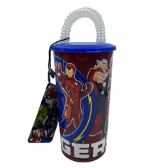 Vaso infantil con tapa y sorbete Marvel avengers heroes - comprar online