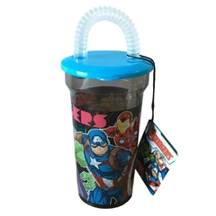 Vaso infantil con tapa y sorbete Marvel Avengers