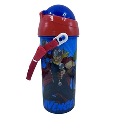 Botella infantil escolar Marvel Avengers con correa - Cresko