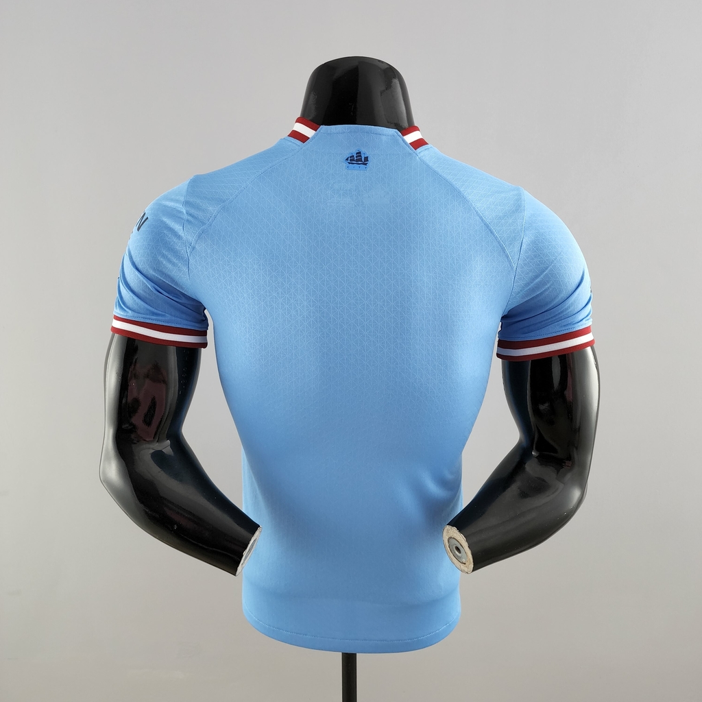 Manchester City Pré Match 22/23 Versão Jogador - Alpha Jerseys