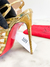 Sandália Louboutin Dourada 34Br - Brechó Closet de Luxo