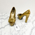 Peep Toe Louis Vuitton Dourado 37Br na internet