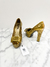 Peep Toe Louis Vuitton Dourado 37Br - loja online