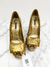 Peep Toe Louis Vuitton Dourado 37Br - Brechó Closet de Luxo