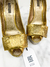 Peep Toe Louis Vuitton Dourado 37Br