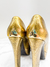 Peep Toe Louis Vuitton Dourado 37Br - Brechó Closet de Luxo
