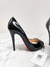 Peep Toe Louboutin Preto Verniz 35/36Br