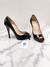 Peep Toe Louboutin Preto Verniz 35/36Br - Brechó Closet de Luxo