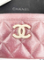 Porta Cartões Chanel Logo Caviar Vinho - loja online