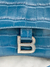 Bolsa Balenciaga Hourglass Croco Azul