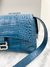 Bolsa Balenciaga Hourglass Croco Azul - comprar online