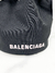 Bolsa Balenciaga Wheel XD Drawstring Bucket Logo Preta - Brechó Closet de Luxo