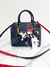 Bolsa Carolina Herrera Duke Satchel Logo Navy Blue