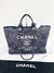 Bolsa Chanel Deauville Denim Azul - Brechó Closet de Luxo