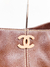 Bolsa Chanel Leather Wooden-Chain Logo Marrom - Brechó Closet de Luxo