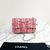 Bolsa Chanel Reissue Double Flap Tweed Quilted Rosa