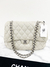 Bolsa Chanel Trio Accordion Maxi Flap Lambskin Quilted Cinza - loja online