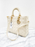 Bolsa Dior Lady Dior Quilted Cannage Large Nude - Brechó Closet de Luxo