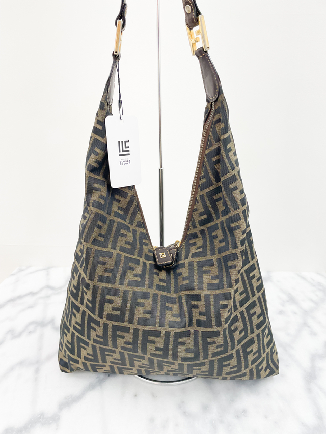 Bolsa Fendi Vintage Double Zip Zucca Monograma