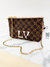 Bolsa Louis Vuitton Double Zip Pochette Logo Ebene - Brechó Closet de Luxo